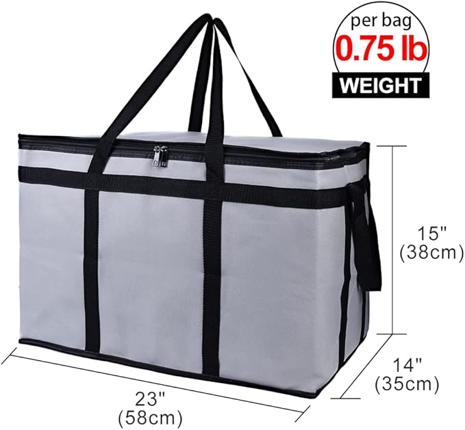 Insulated Reusable Grocery Shopping Bags, 4 Packs