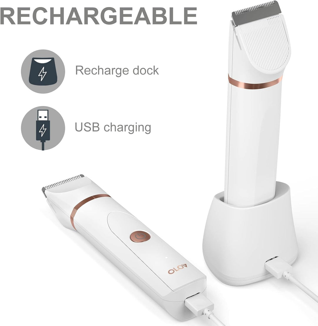 Electric Body Hair Trimmer | Waterproof Groomer for Men & Women | USB Rechargeable