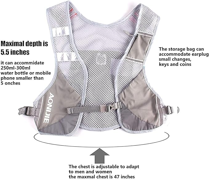AONIJIE Marathon Running Vest Pack Water Hydration Backpack Outdoor Sport Bag Cycling Camping Climbing Rucksack
