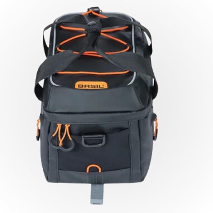 Basil Miles Tarpaulin trunkbag MIK, 7L, Black Orange