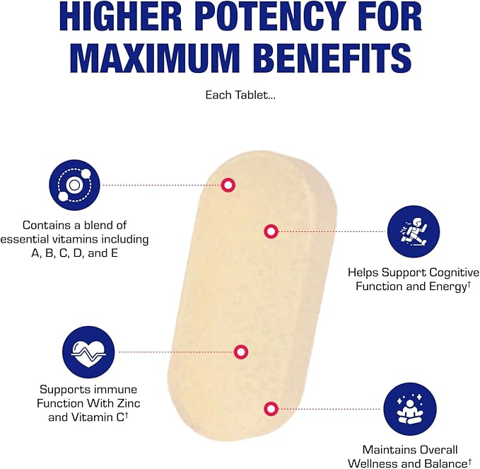 Iron Free Multivitamin for Women 50 and Over - Gentle Easy to Digest Over 50 Multivitamin for Men & Women with 30 Nutrients for Comprehensive Wellness & Immune Support - Made in The US - 30 Servings