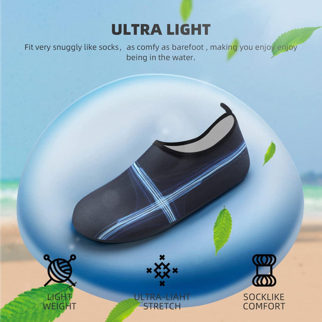 ATHMILE Water Shoes Women Men Barefoot Aqua Socks Quick-Dry for Beach Swim Pool Yoga Camping Cruise Surf Sport