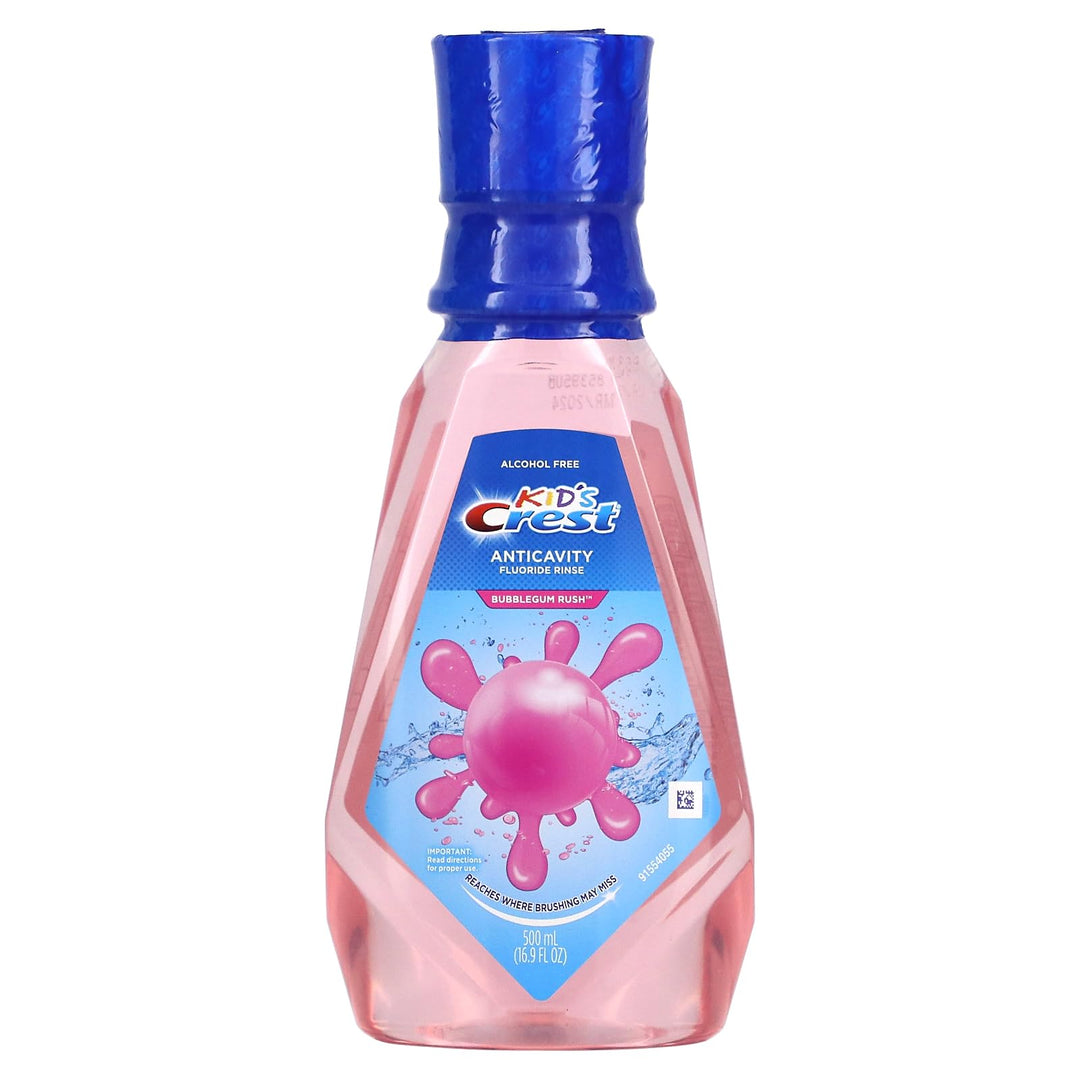 Kid's Crest Anticavity Fluoride Rinse - Bubblegum Rush, 500 ml Mouthwash