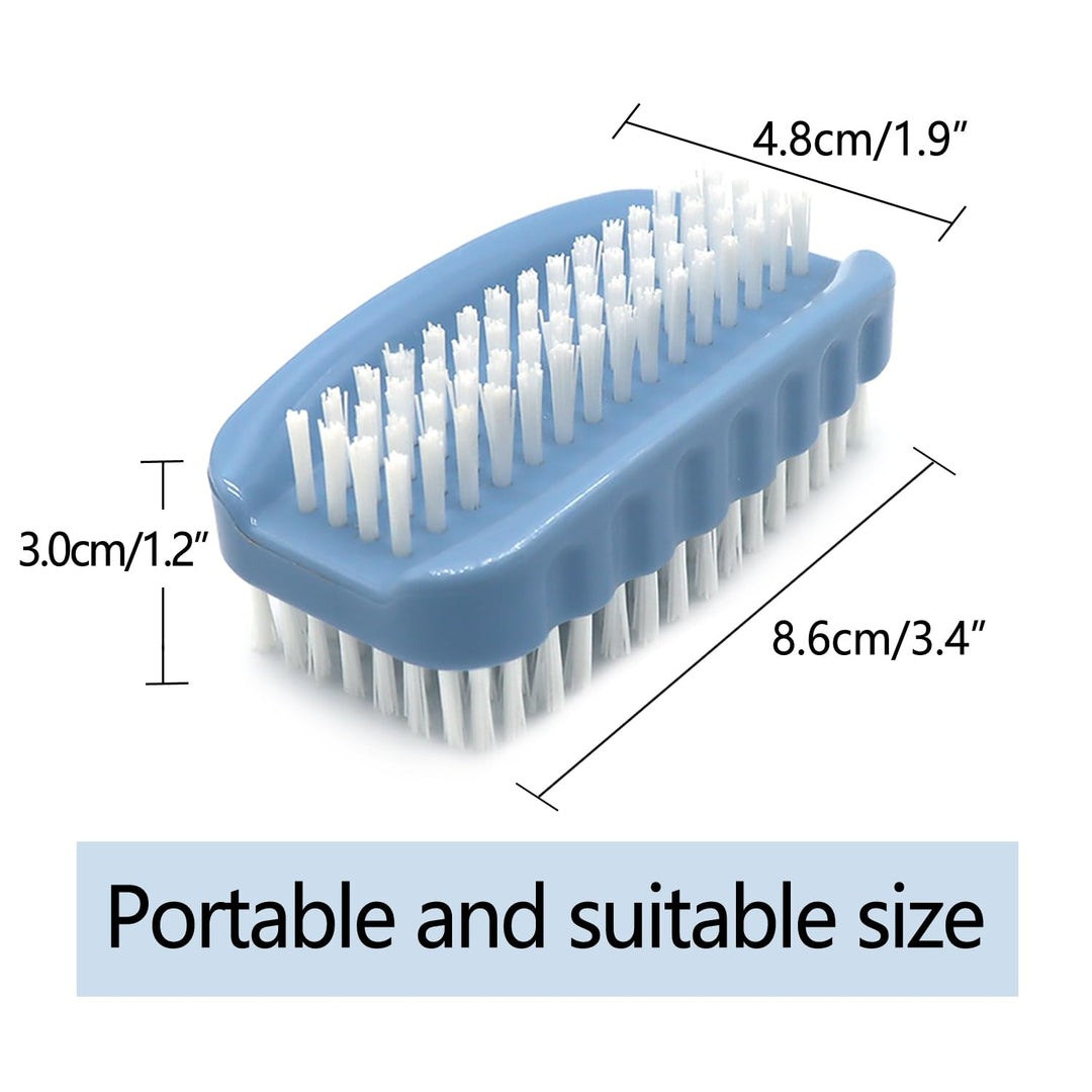 Nail Brush for Cleaning Fingernails Two Sided Hand Fingernail Scrub Brush Soft Stiff Nylon Bristles Nail Scrubber Brushes for Men Women Kids,2 PCS