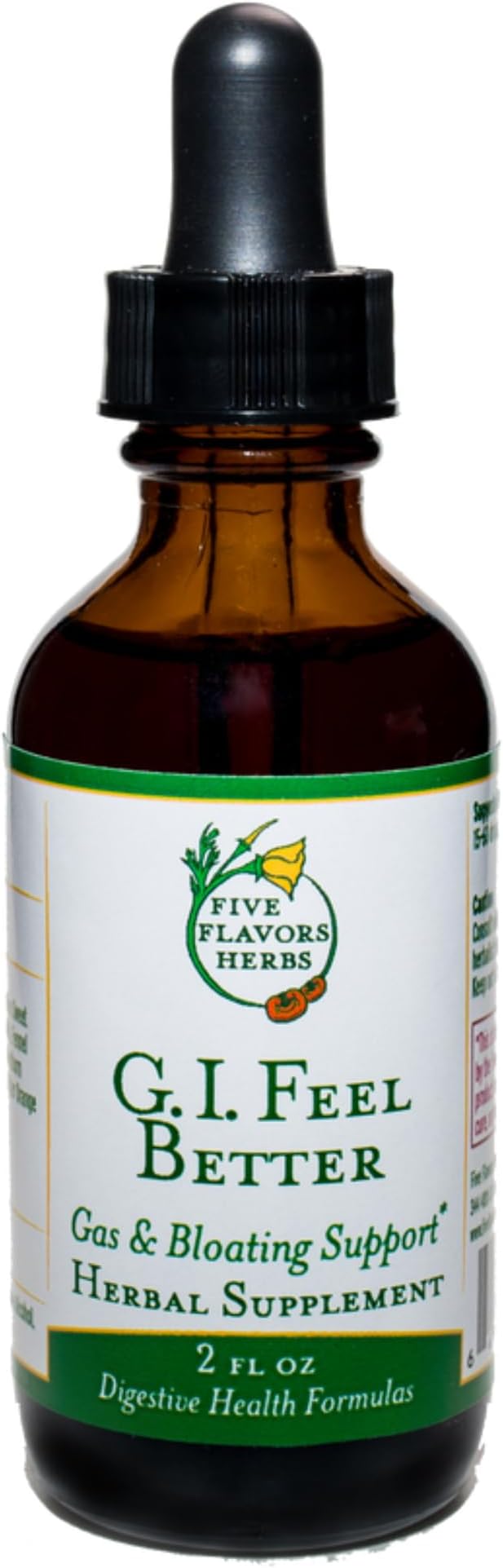 G.I. Feel Better Tincture - Gas & Bloating Support, Digestive Health Formula, Turmeric, Elecampane, Ginger, Cardamom, Herbal Supplement - 2 Fl Oz