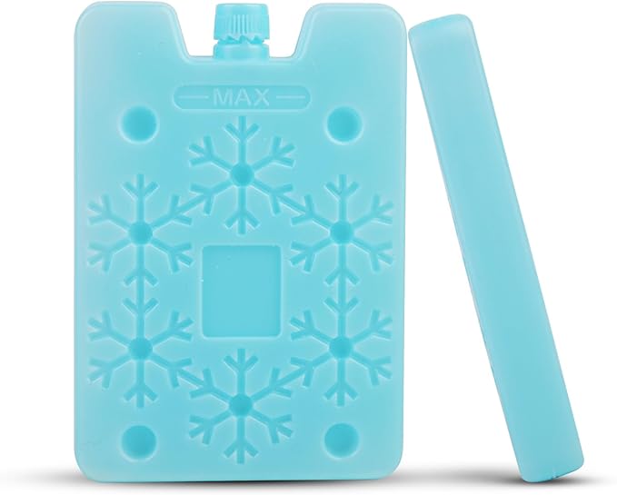 Bodaon Ice Packs for Lunch Boxes, Lunch Cooler Bag, Reusable Small Lunch Box Ice Pack for Cooler, Lunchbox Accessories, Lunch Bag Freezer Long Cold Blue Ice Packs Blocks for Coolers, Kids, Adults