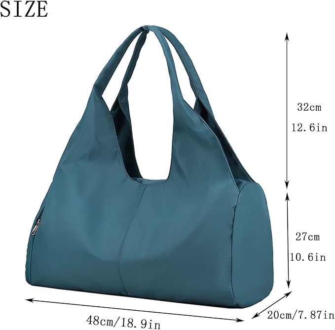 forestfish Yoga Gym Bag for Women with Shoes Compartment & Wet Dry Storage Pockets Lightweight Duffel Bag