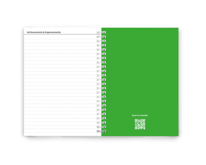 Better Health - Exercise, Nutrition & Wellness Journal - Stay healthy with our handy, simple tracking charts - A5 size with 104 undated pages - For A Happier, Healthier Life (Green)
