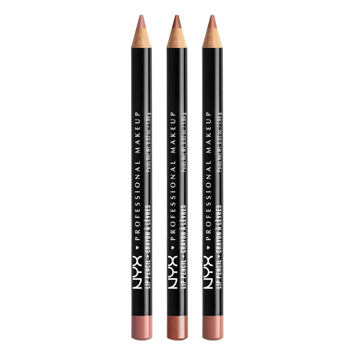 NYX Slim Lip Pencil | Long-Lasting Creamy Lip Liner | Hot Red - 2 Pack