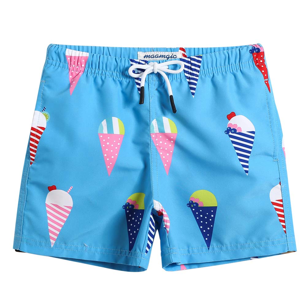 maamgic Boys Swim Trunks Toddler Swim Shorts Little Boys Bathing Suit Swimsuit Toddler Boy Swimwear,Ice-lake Blue,2 T