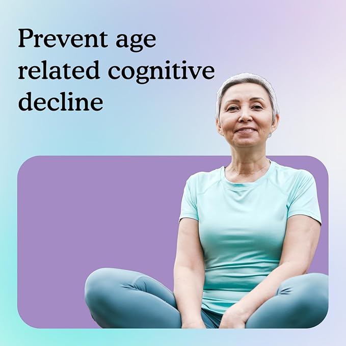 Because Brain Supplement for Memory & Focus - Proprietary Blend with Ginkgo Biloba - Supports Cognitive Function, Attention & Mental Clarity - Vegan, Gluten-Free, Non-GMO - 740mg Serving - 60 Capsules