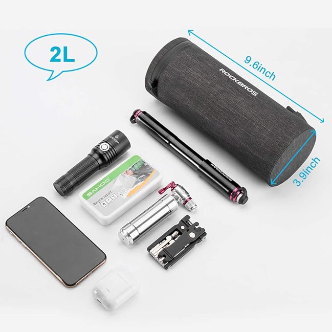 ROCKBROS Bike Handlebar Bag Bike Bag Front Frame Storage Bag Commuter Shoulder Bag Waterproof Large-Capacity Front Pack for Road Bike, MTB Mountain Bike