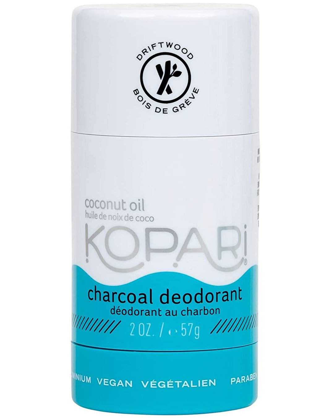 Kopari Aluminum Free Coconut Deodorant, Non Toxic & Clean Plant-Based, No Aluminum, Parabens or Baking Soda, Long Lasting Protection, Charcoal 2 oz