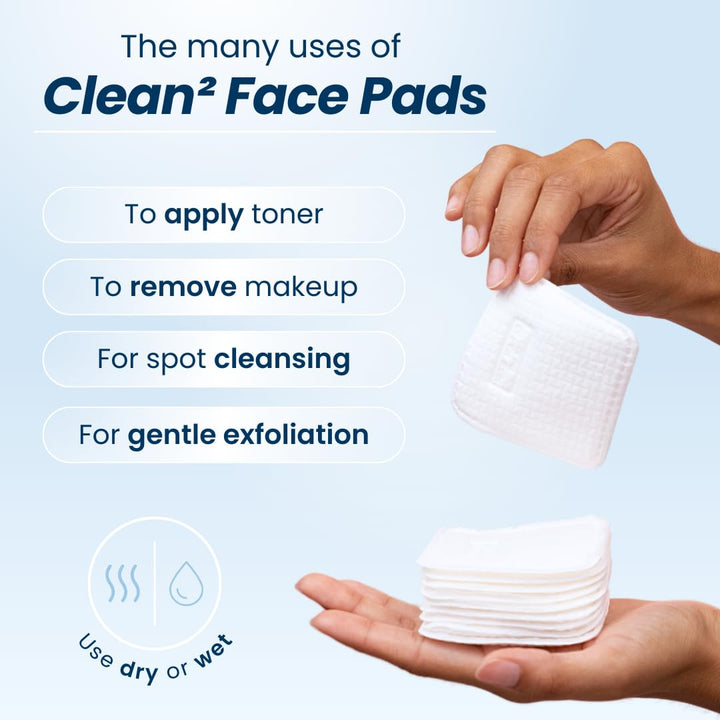 Clean Skin Club Clean² Pads 2.0 | Organic Cotton | Ultra Soft & Textured