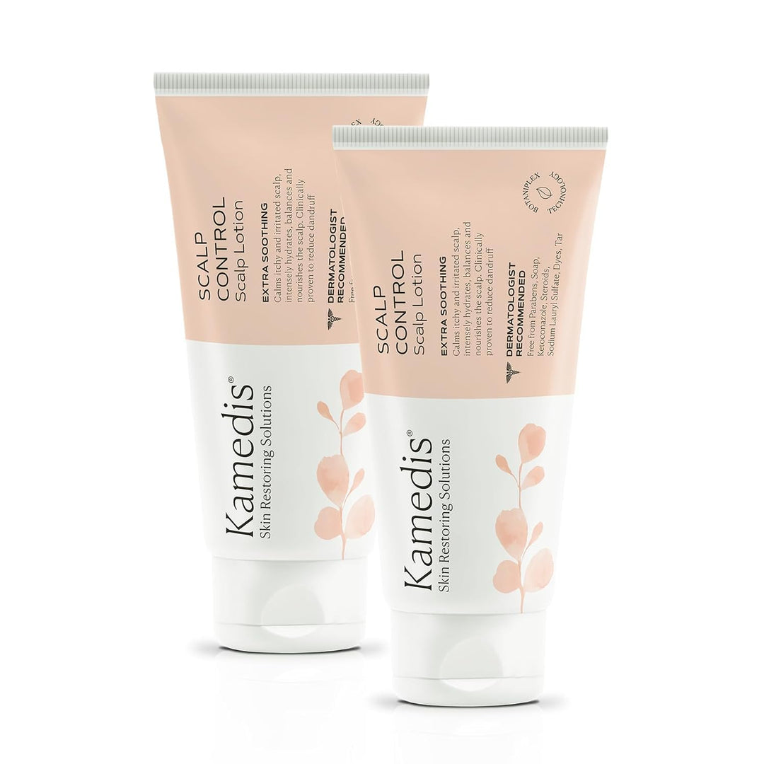 KAMEDIS Moisturizer Leave-On Botanical Scalp Lotion. For Dandruff, Dry, Itchy, Flaky and Sensitive Scalp Skin. Over-Night Head Mask, Parabens Free. 3.38 Fl Oz. (Scalp Lotion (2pk))