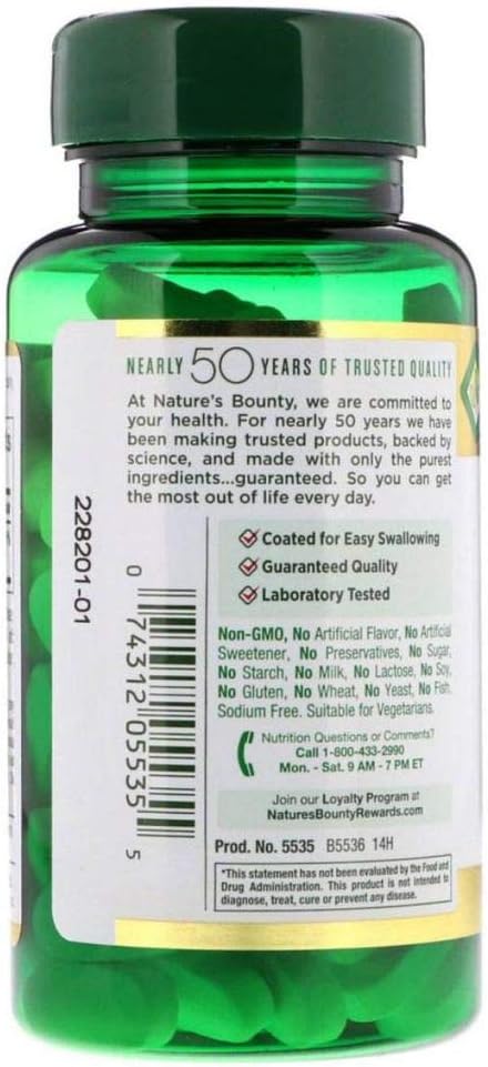 Nature's Bounty Magnesium, 500 mg Coated Tablets, Mineral Supplement, Supports Bone and Muscle Health, Gluten Free, Vegetarian, 100 Count (Pack of 3)