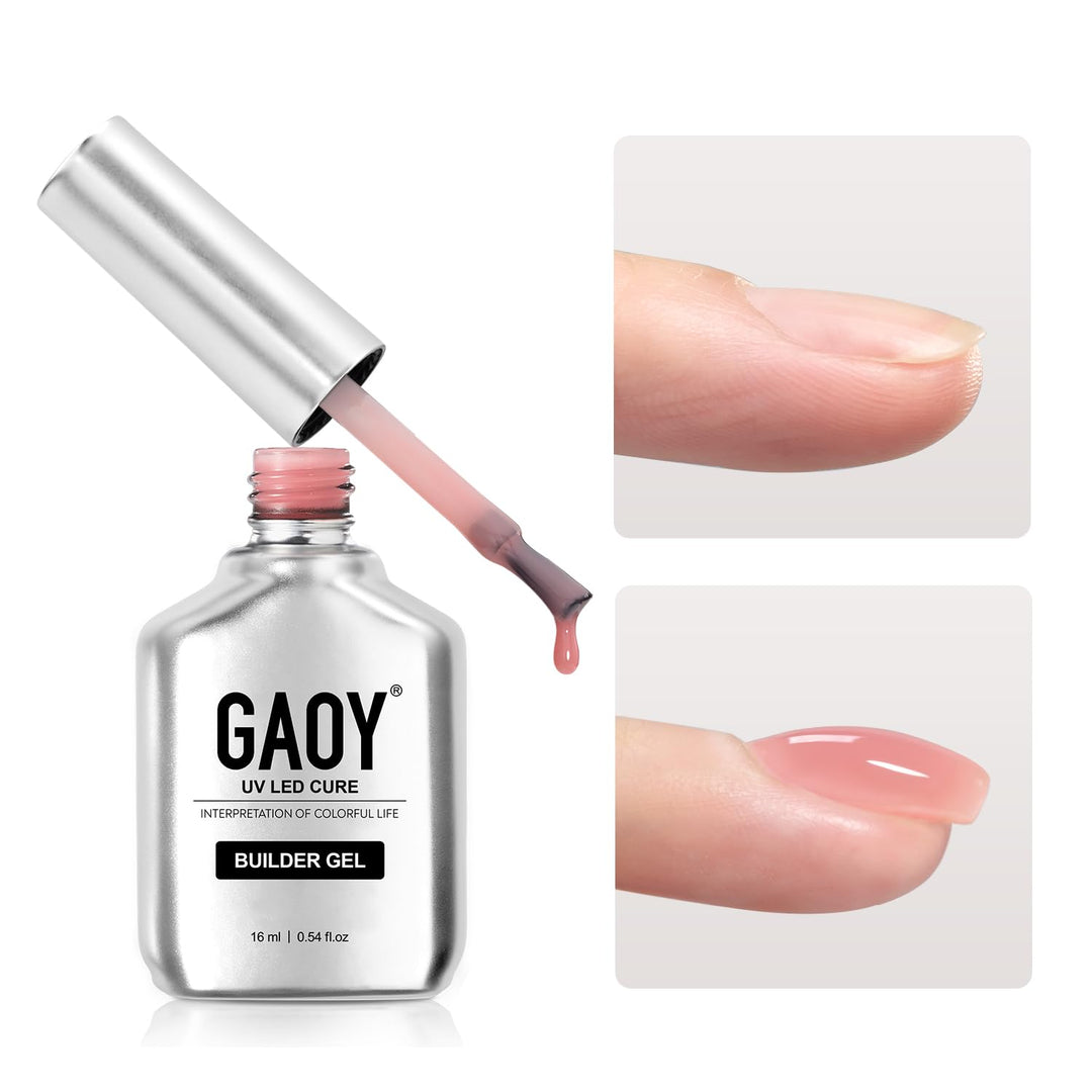 Gaoy Builder Gel For Nails, 16Ml Nail Strengthener In A Bottle, Nail Extension Hard Gel, Soak Off Long Lasting Uv Gel, 1964 Quar