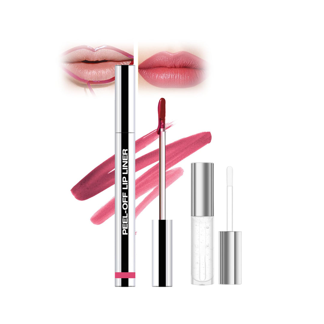 Lip Stain Peel Off,Peel Off Lip Liner Tattoo,Peel off Lip Stain with Lip Oil,8 Colors Long Lasting, Waterproof, Transfer-proof