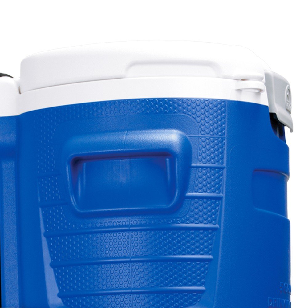 Igloo 5 Gallon Wheeled Portable Sports Cooler Water Beverage Dispenser with Flat Seat Lid, Blue, Model Number: 42256