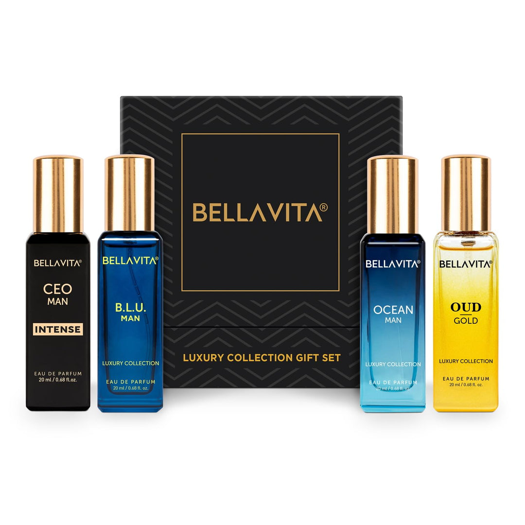 Bella Vita Luxury Luxury Collection Eau De Parfum (4X0.68 Fl. Oz.) | Father'S Day Gifts | 4 In A Box - Perfume Set For Men | Oud