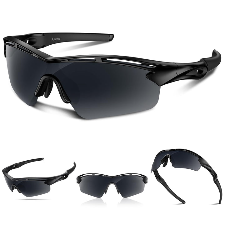 Polarized Sports Sunglasses for Men Women Youth Baseball Cycling Running Driving Fishing Tennis Golf Motor TAC UV400 TR90