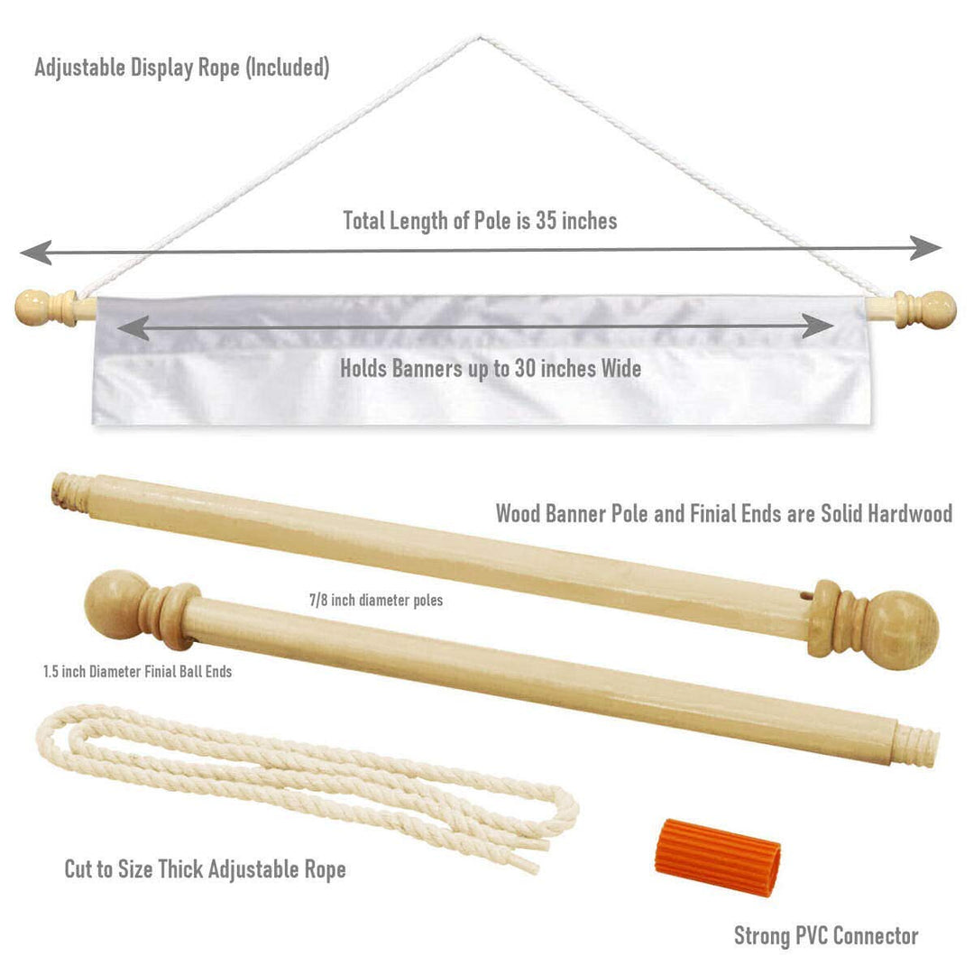 College Flags & Banners Co. Army West Point House Banner and Wood Banner Pole Set