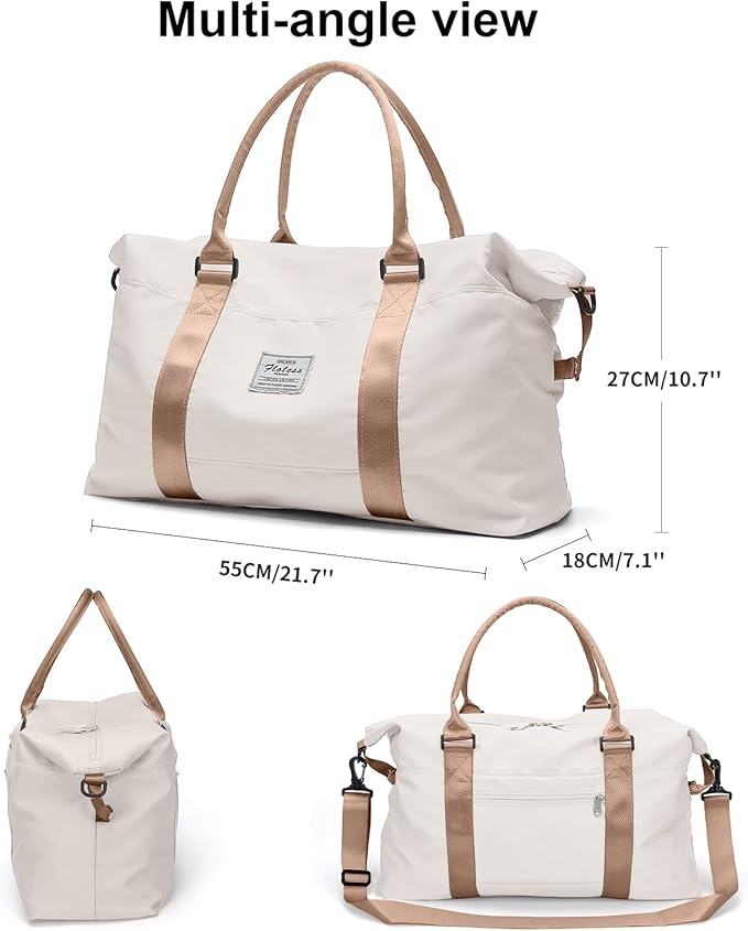 Travel Duffel Bag,Sports Tote Gym Bag,Shoulder Weekender Overnight Bag for Women