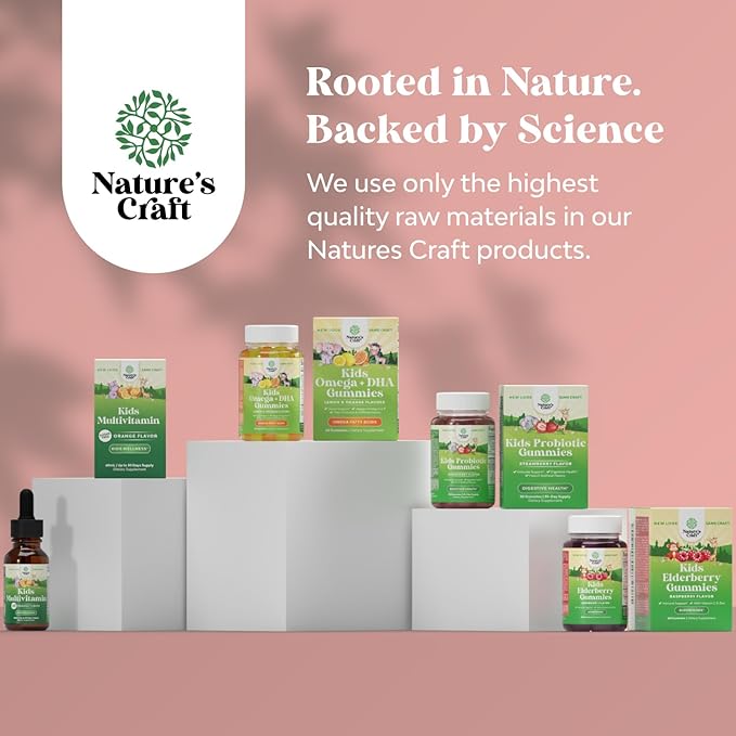 USDA Organic Kids Multivitamin Gummies - Multivitamin for Kids Immune Support with Vitamins A, C, D3, E, B6 & B12, Zinc & Iodine - Children's Vitamins Chewable Formula for Strong Health - 60 Count