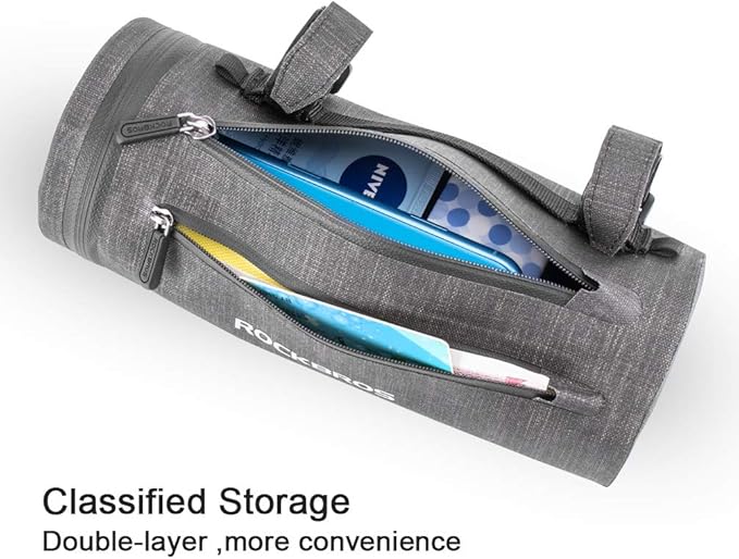 ROCKBROS Bike Handlebar Bag Bike Bag Front Frame Storage Bag Commuter Shoulder Bag Waterproof Large-Capacity Front Pack for Road Bike, MTB Mountain Bike