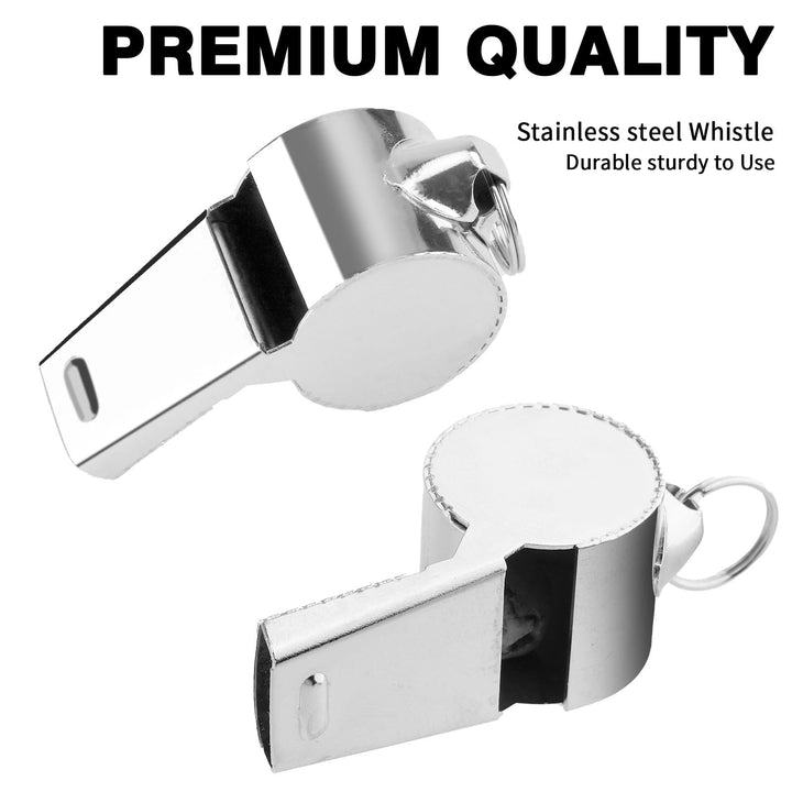 Bsofing 6 PCS Whistles, Whistle for Coaches, Referee Whistle, Coaches Whistle, Stainless Steel Sports Whistles, Whistle for Teachers, Whistles for Adults with Lanyard, Loud Crisp Sound