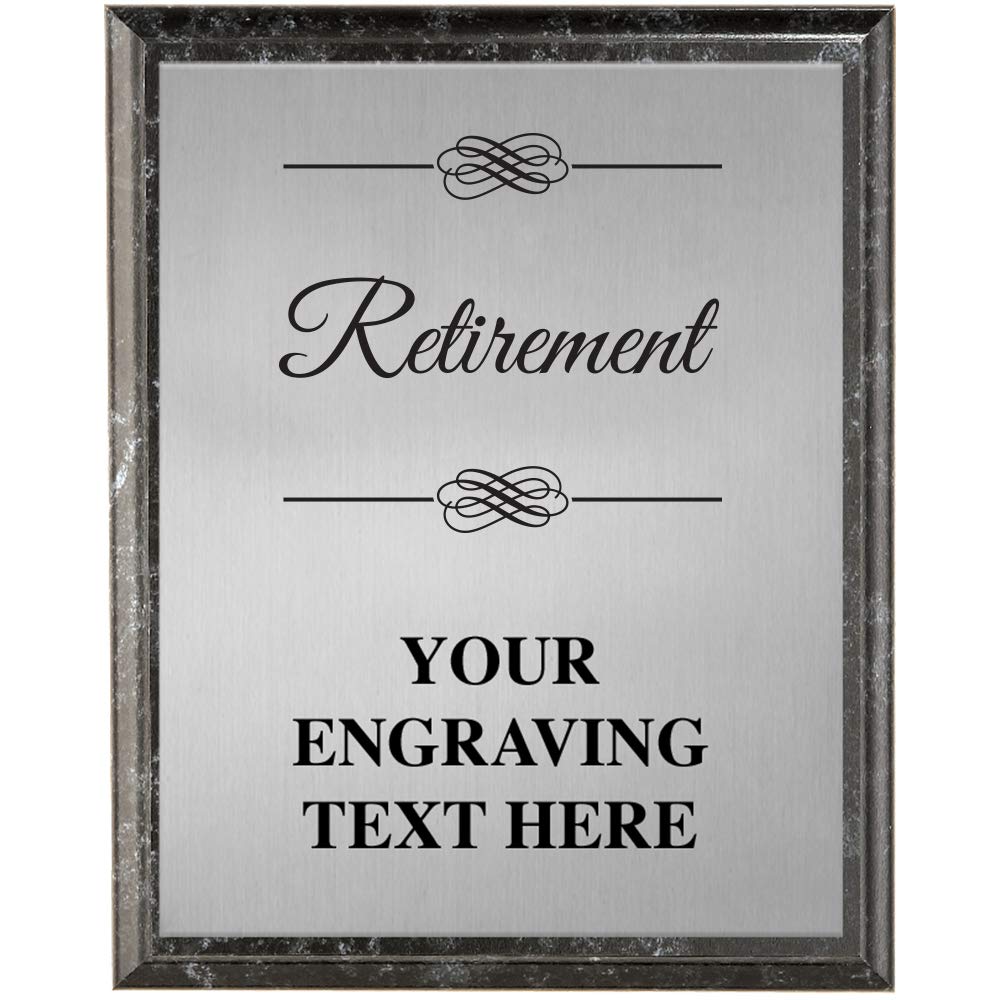 Crown Awards Corporate Employee Recognition Plaques - 8 x 10 Retirement Etched Recognition Trophy Plaque Award Prime