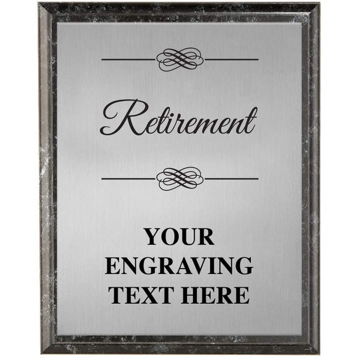 Crown Awards Corporate Employee Recognition Plaques - 8 x 10 Retirement Etched Recognition Trophy Plaque Award Prime