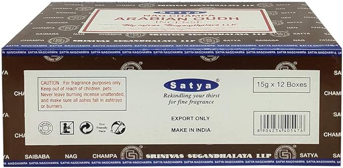 Arabian Oudh Incense Sticks and Incense Stick Holder Bundle Insence Insense Satya Incense