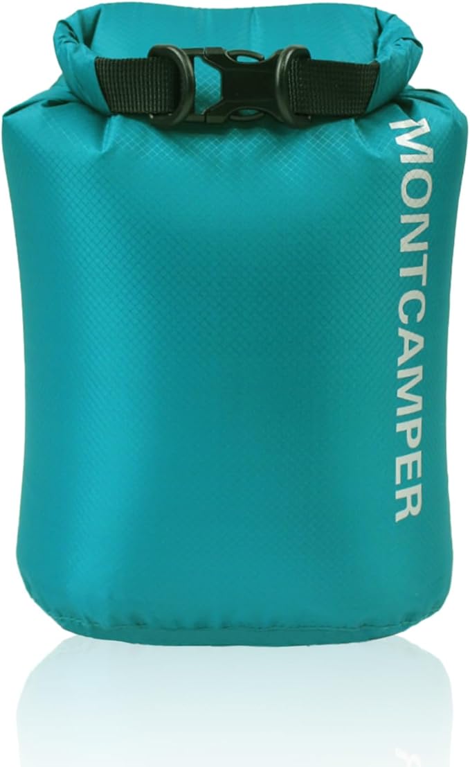 30D Nylon Waterproof Dry Bag-Suitable for Hiking, Kayaking and Rafting-Portable Waterproof Storage Sack with Roll Top Closure-Float on Water(3L/Turquoise blue)