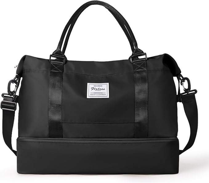 Travel Duffel Bag,Sports Tote Gym Bag,Shoulder Weekender Overnight Bag for Women