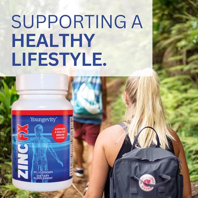 Youngevity Zinc Fx - Zinc + Trace Minerals + Elderberry + Astragalus - Immune Support Chewable - Highly Absorbable - Delicious - 30 Lozenges (Pack of 4)