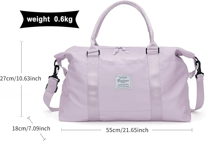 Travel Duffel Bag,Sports Tote Gym Bag,Shoulder Weekender Overnight Bag for Women