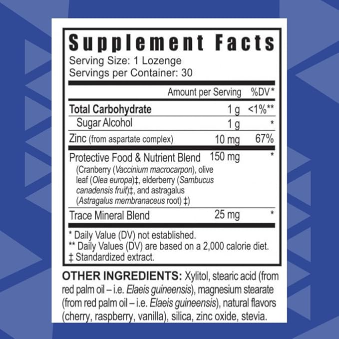 Youngevity Zinc Fx - Zinc + Trace Minerals + Elderberry + Astragalus - Immune Support Chewable - Highly Absorbable - Delicious - 30 Lozenges (Pack of 4)