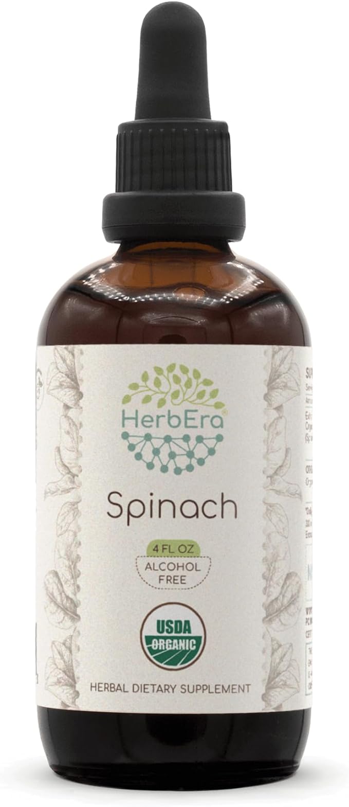 Spinach B120 USDA Organic Tincture | Alcohol-Free Extract, High-Potency Herbal Drops | Certified Organic Spinach (Spinacia oleracea) Dried Leaf (4 oz)
