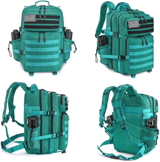 Military Tactical Backpack 45L Large Tactical Backpack for Men, Hiking Rucksack With Bottle Holder
