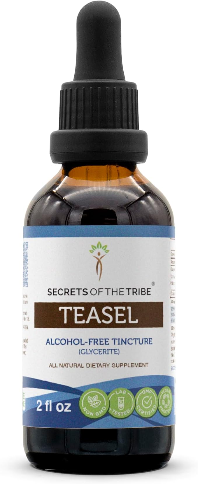 Secrets of the Tribe Teasel Alcohol-Free Tincture (Glycerite) 667 mg Teasel (Dipsacus fullonum) Dried Root (2 Fl Oz) Nerve Support Supplement
