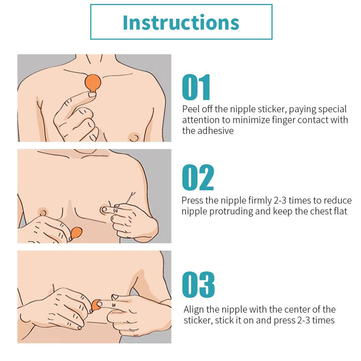 2XK-NOV Men's Nipple Cover Specially for Running - Value Pack(104 Pieces), Disposable Nipple Covers Stickers for Jogging and Marathon - 3cm Anti-Chafing Nipple Patch - Water- Resistant Nipple Guards