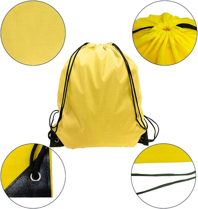 GoodtoU Drawstring Backpack Bulk Cinch Bag Nylon String Backpack String Bag 16 Colors