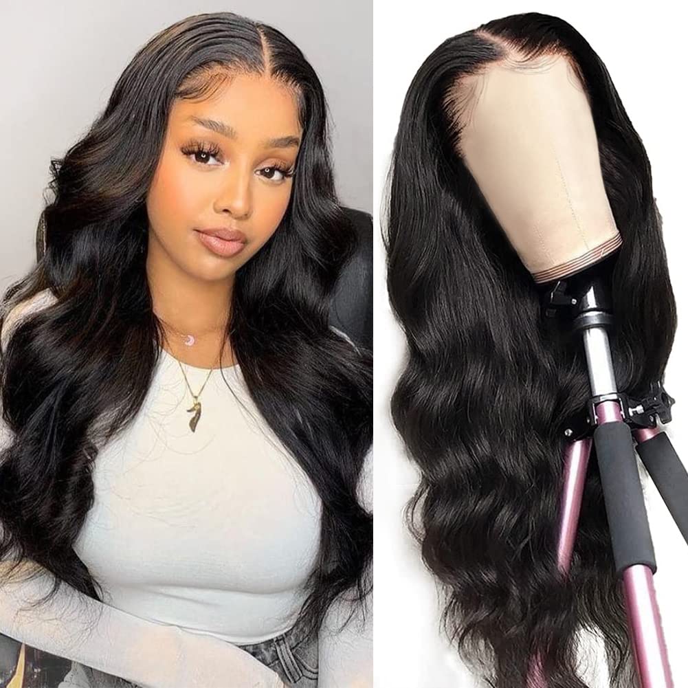 Hedy Hd Lace Closure Wigs Human Hair Pre Plucked With Baby Hair 10A Glueless 180 Density Transparent 4X4 Body Wave Lace Front Hu