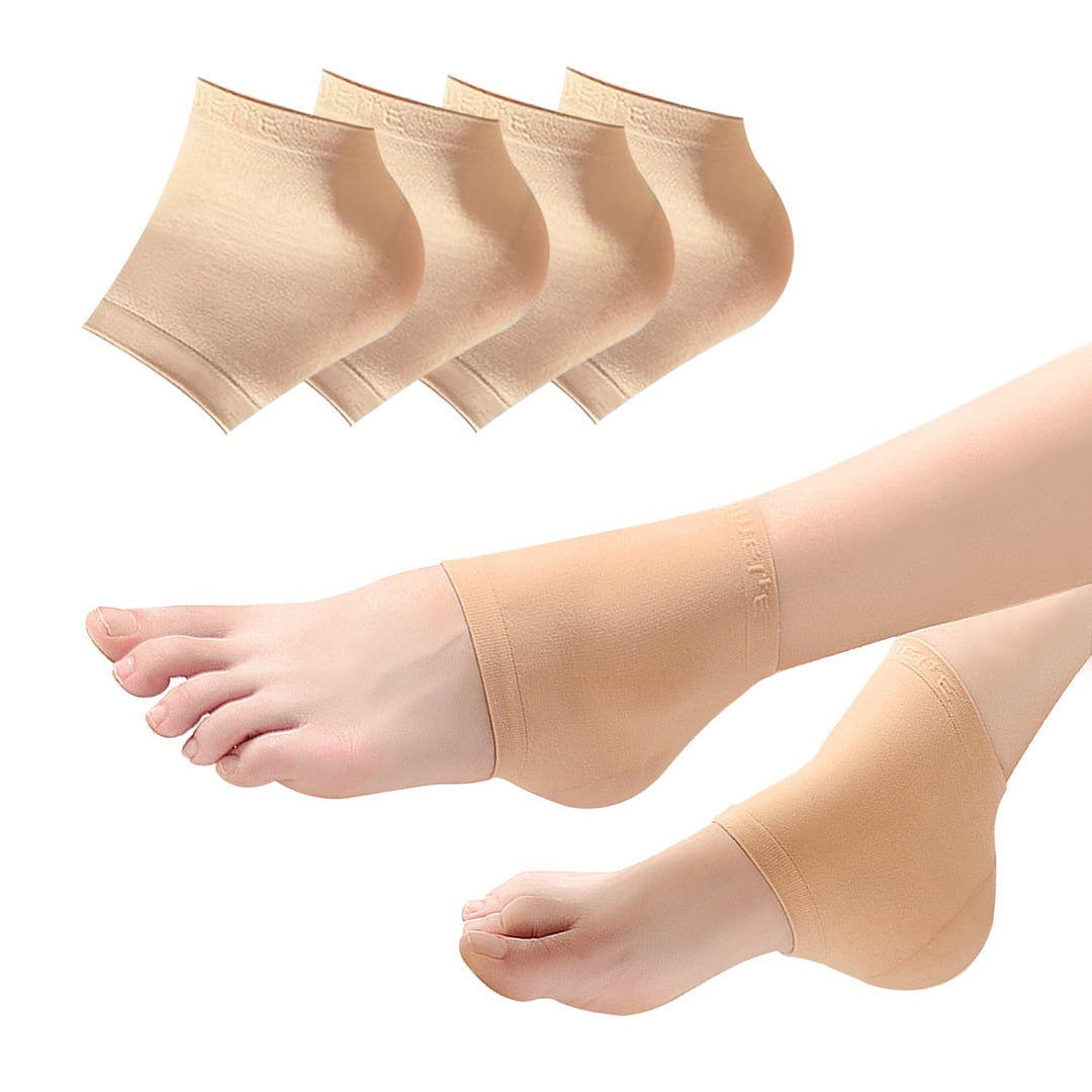Moisturizing Socks for Dry Cracked Feet,Heel Socks Gel Socks for Sleep(2 Pairs)