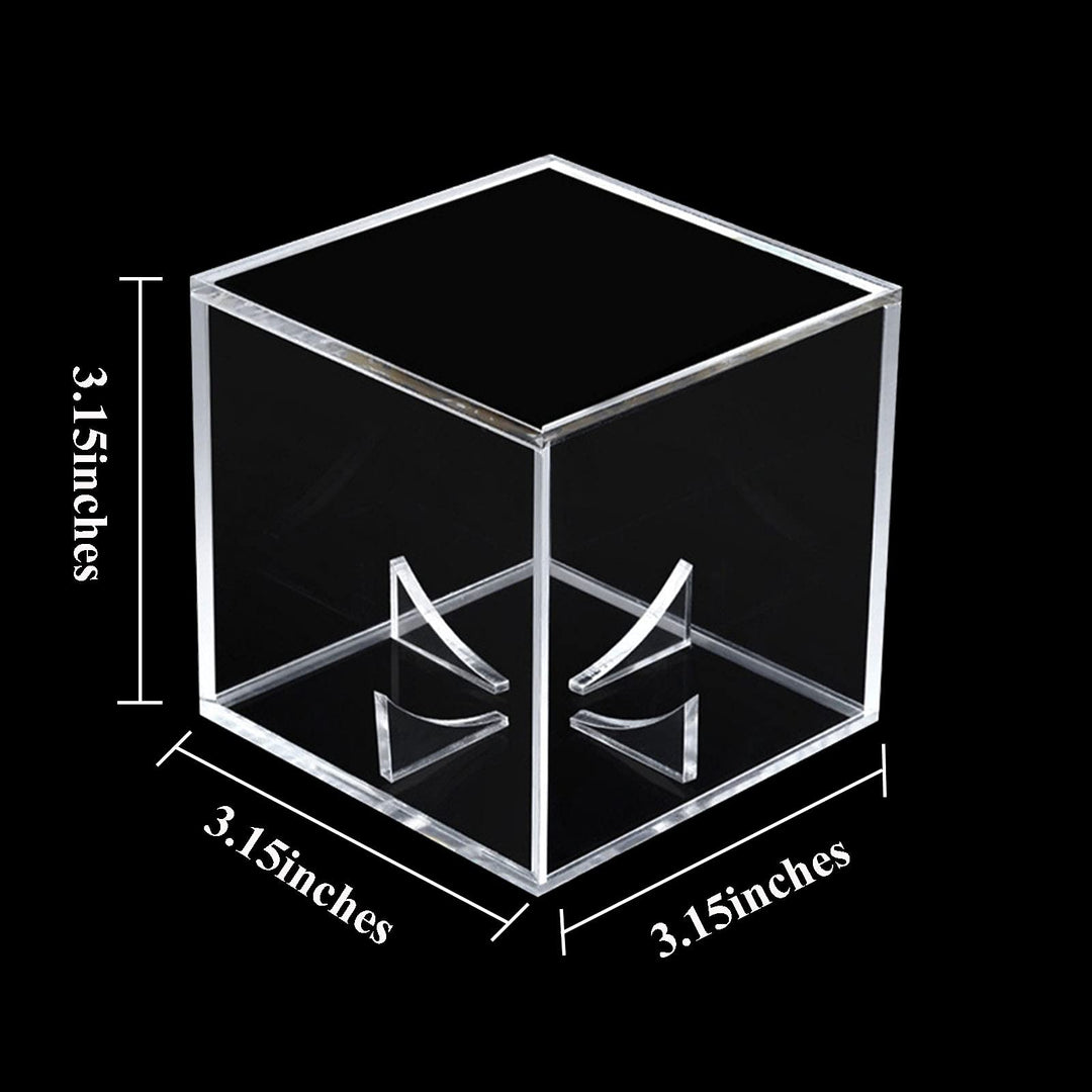 2 Pack Baseball Display Case UV Protected Acrylic Clear Baseball Holder Square Cube Ball Protector Memorabilia Autograph Display Box for Official Size Baseball