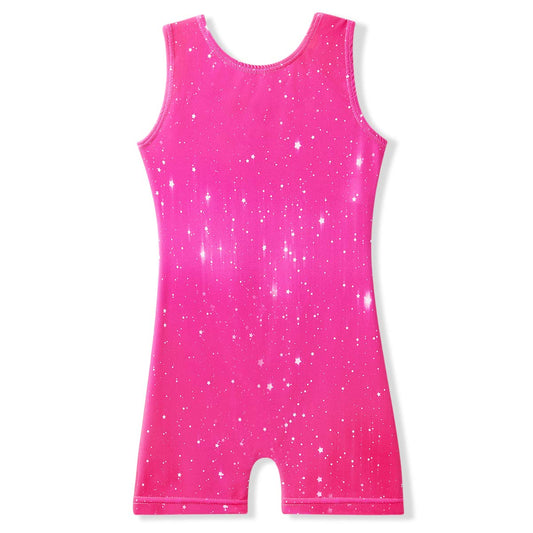 MYQFF Gymnastics Leotards for Girls Toddler Kids Biketards Tumbling Dance Outfits 4T 5T Hotpink