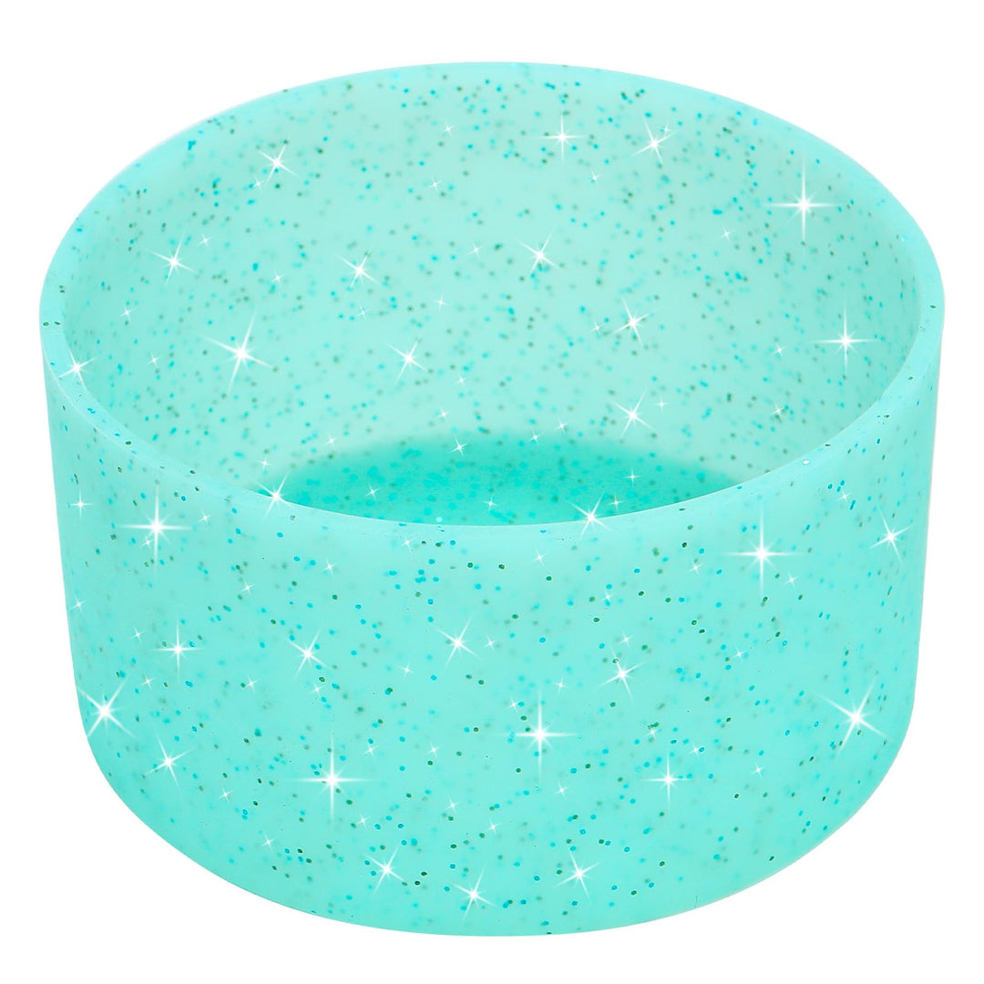 Silicone Cup Boot for 12oz - 40 oz Hydroflask &Stanley 40oz Protective Cup Bottom Sleeve Cover Compatible with Stanley Cup Accessories for All Water Bottles Bottom Diameter of 2.84-3in (Sparkle Blue)