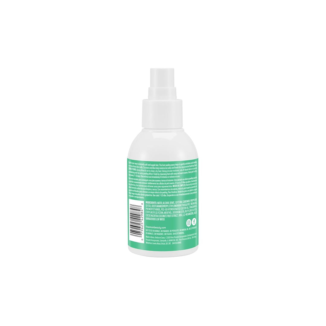 Freeman Flirty Feet Coconut & Aloe Foot Spray | Softening Exfoliating Peel | 4 fl. oz. (Pack of 2)