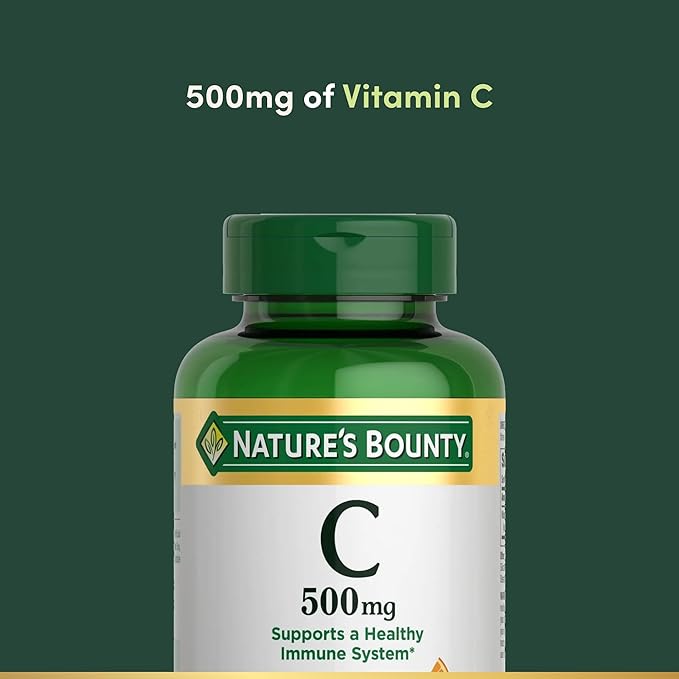 Nature's Bounty Vitamin C, Supports a Healthy Immune System, Vitamin Supplement, 500mg, 250 Tablets